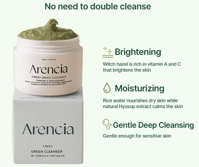 ⁦Arencia Fresh Green Cleanser - 120g⁩ - الصورة ⁦2⁩