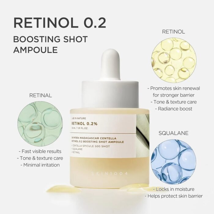 Skin1004 Madagascar Centella Retinol 0.2 Boosting Shot Ampoule - 30ml - Image 2
